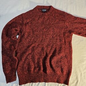 Lands' End Men's Marled Red Crewneck Sweater